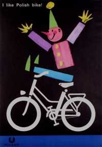 Plakat I like polish bike vintage polska szkola plakatu humorystyczny