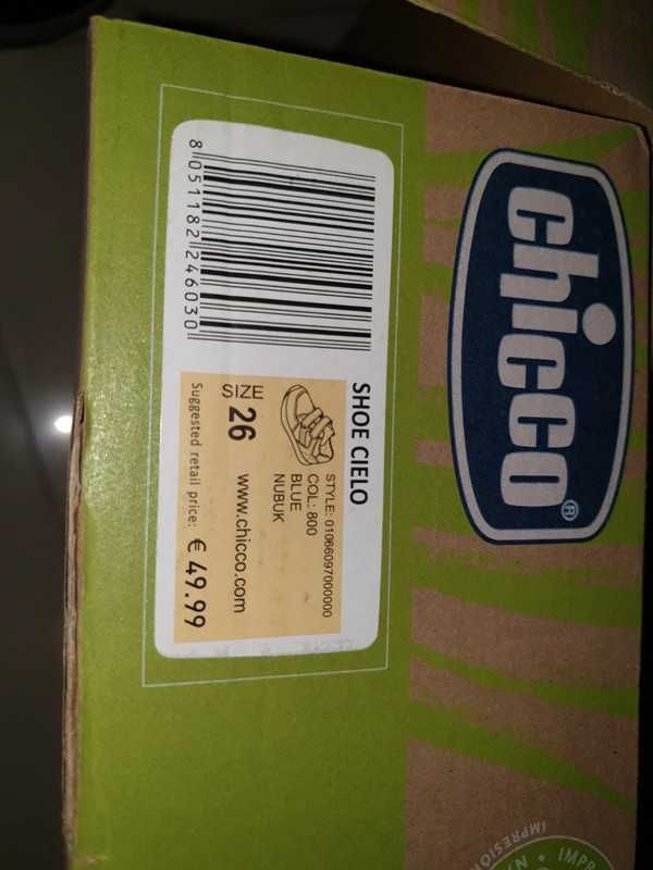 Ténis Chicco Novos Tamanho 26