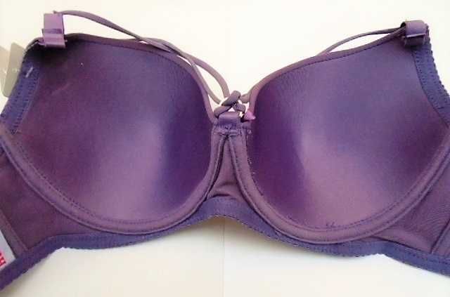 Han // biustonosz 85C zgaszony fiolet ozdobne ramiączka