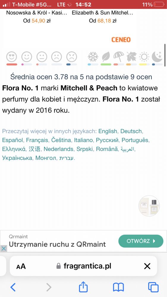 Mitchell and Peach woda perfumowana 15 ml