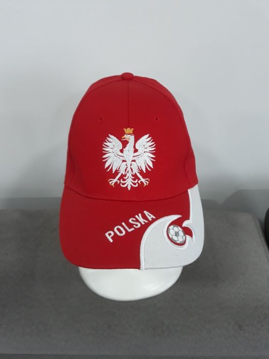 Czapka dżokejka kibic Polska orzełek