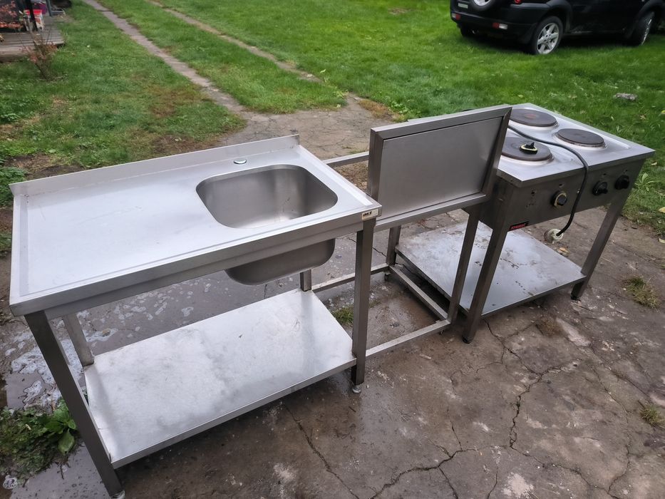 Zlewozmywak gastronomiczny ,śmietnik ,+ gratis kuchenka elektryczna