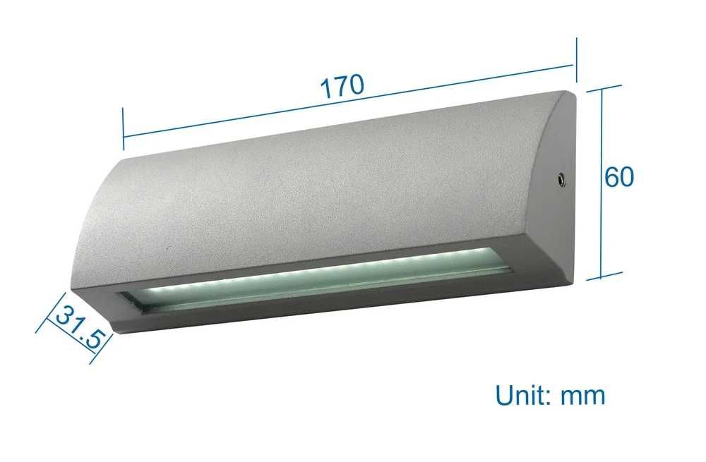 Luz LED de parede para exterior 6W