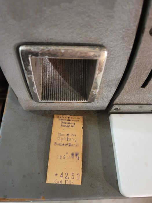 Piękna stara kasa National Berlin Fiskalna