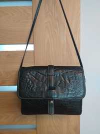 PREMIUM GIANFRANCO FERRE oryginalna skóra naturalna torebka crossbody