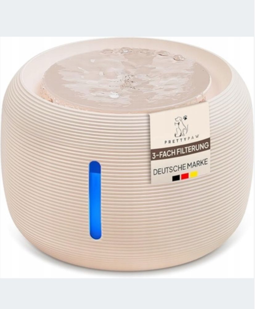 4701 Pretty Paw fontanna dla kotów cicha BPA FREE 2,5 l LED filtr
