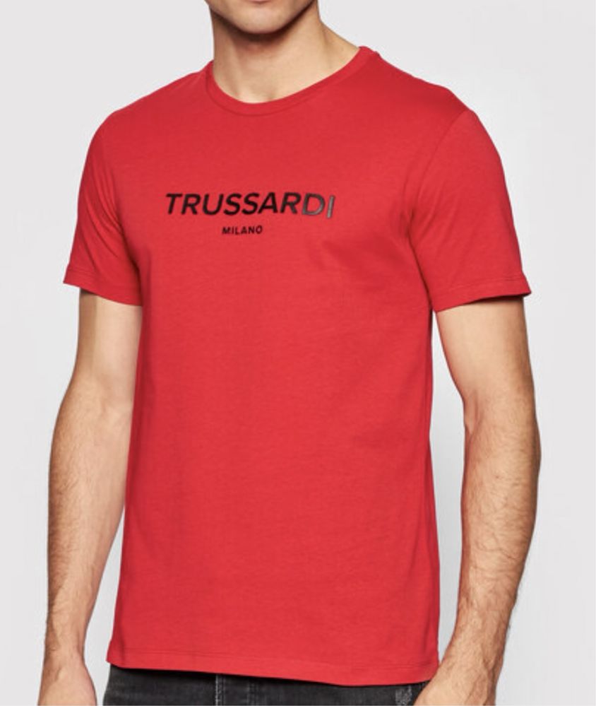 Мужские футболки Trussardi Milano белая черная Труссарди парфюм