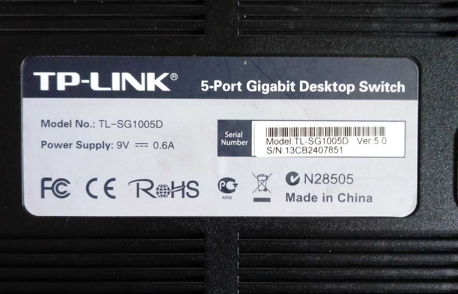Switch gigabit TP-Link 5 portów gigabitowych
