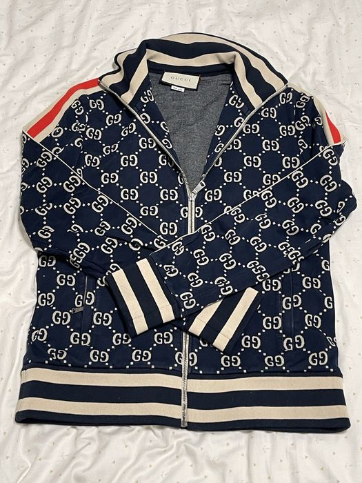 Gucci Jacquard Jacket monogram M granatowa jak nowa