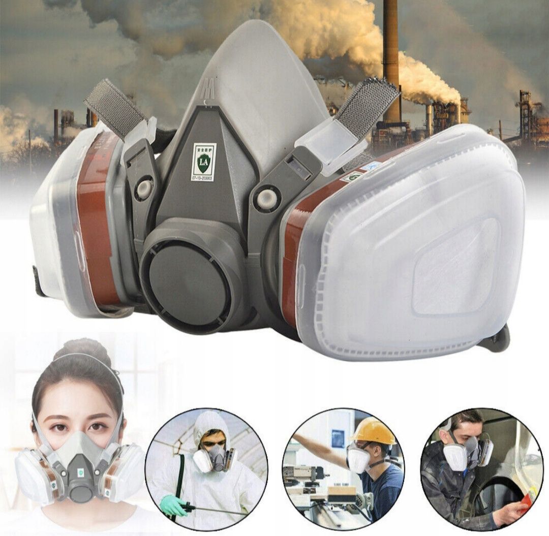 Zestaw półmaska maska lakiernicza przeciwpyłowa L 6200 kompletna filtr
