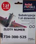 Łatwy numer, złoty numer starter Redbull Mobile