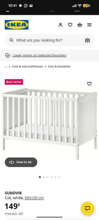 Berço + colchão IKEA