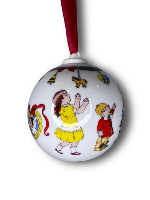 Hutschenreuther porcelanowa bombka bożonarodzeniowa 1999 J07