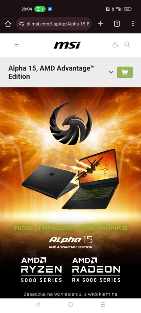 Laptop MSI Alpha15