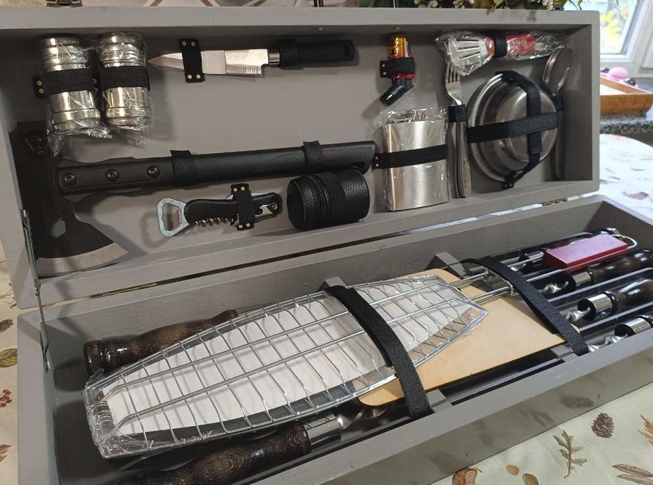 Набір шампурів у деревяному кейсі ЦІНА АКТУАЛЬНА