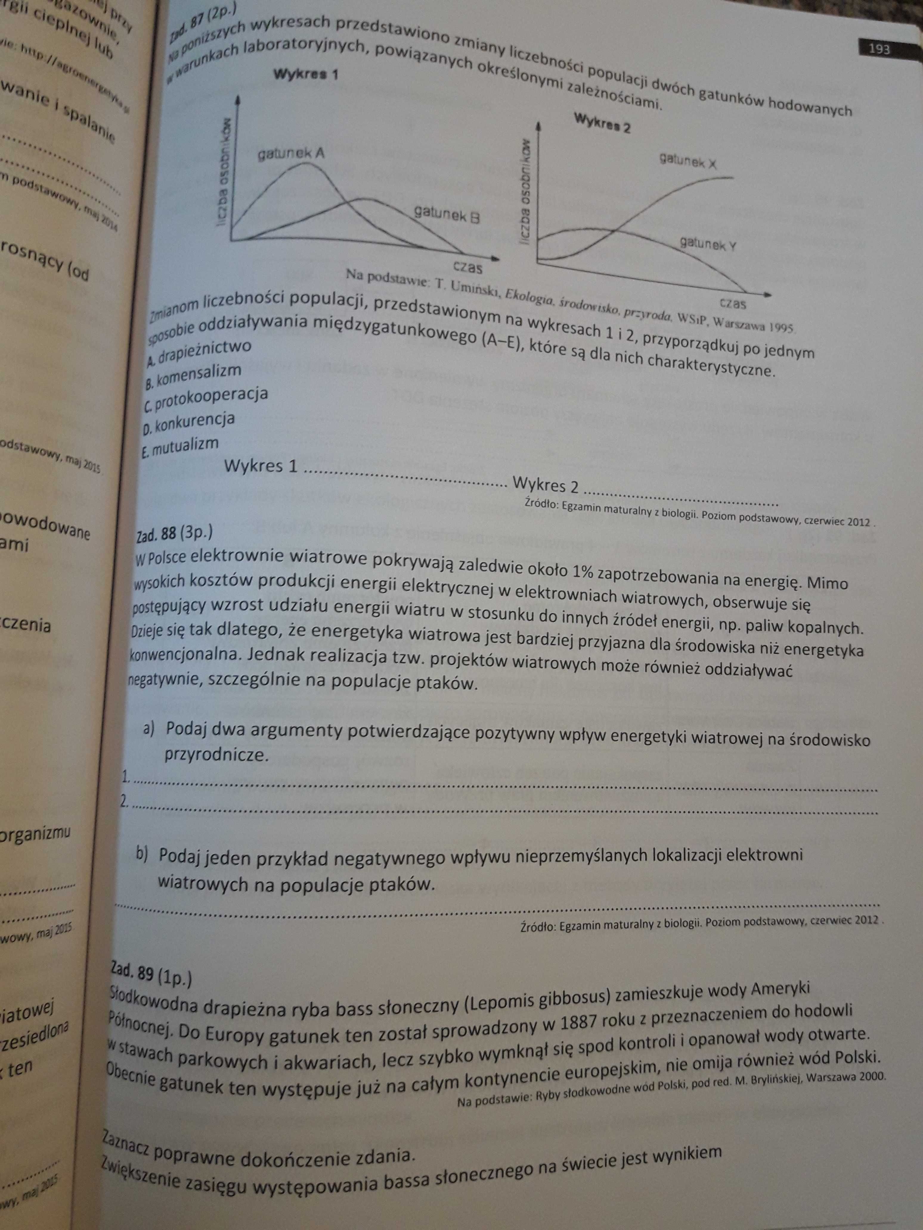 BIOLOGIA - zbiór zadań matura - z repetytorium przed każdym działem