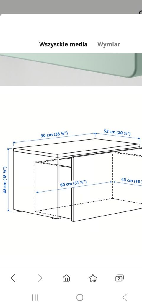 Ława + Pojemnik Ikea smastad
