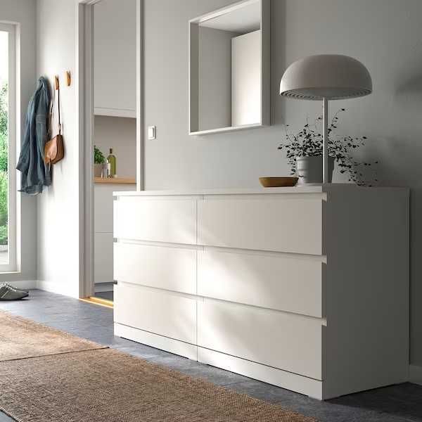 Malm Komoda 6 szuflad Ikea  biała 160x78 Nowa w kartonach