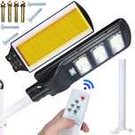 Lampa solarna uliczna 1200W LATARNIA wysięgnik czujnik zmierzchu ruchu