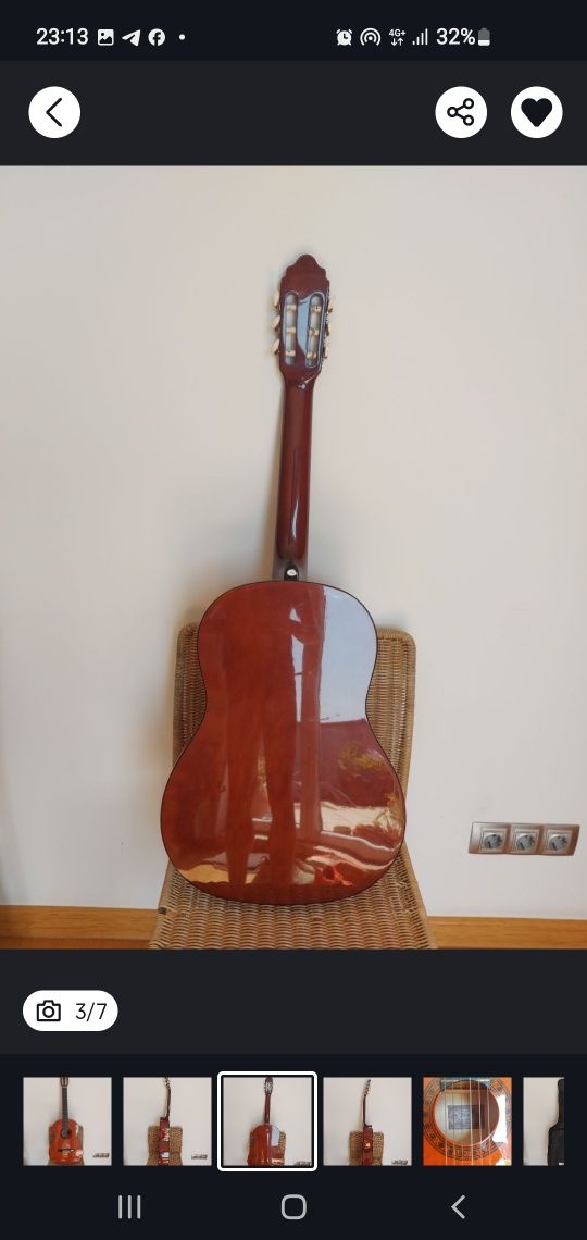 Guitarra viola como nova