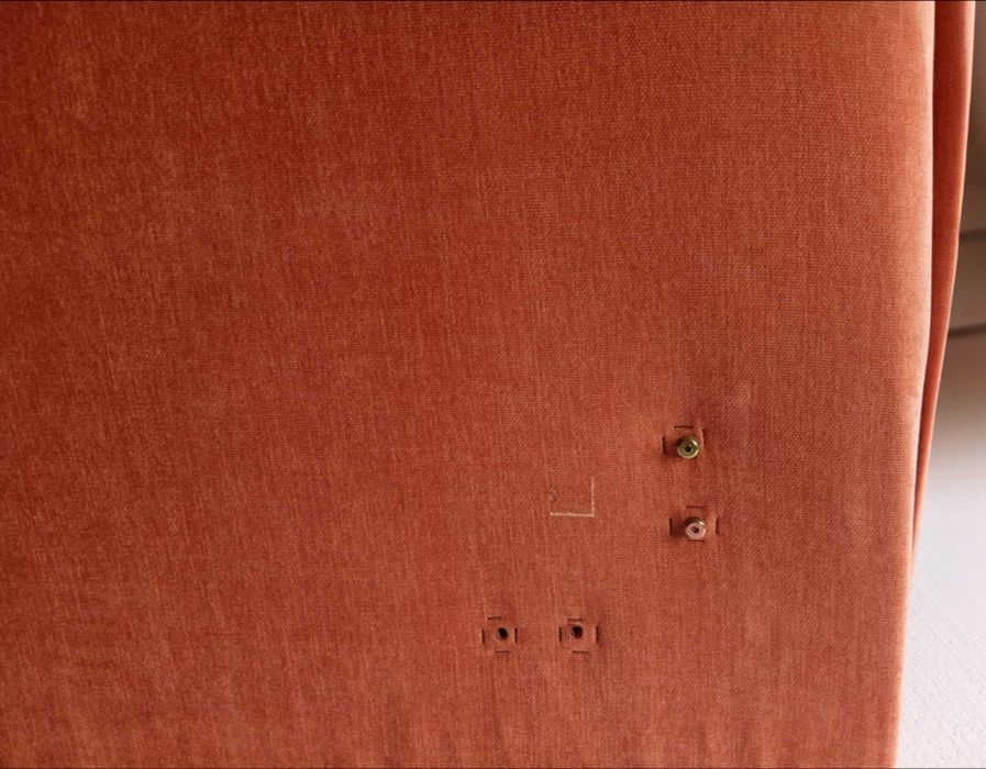 Zagłówek tapicerowany w kolorze Dusty Rose