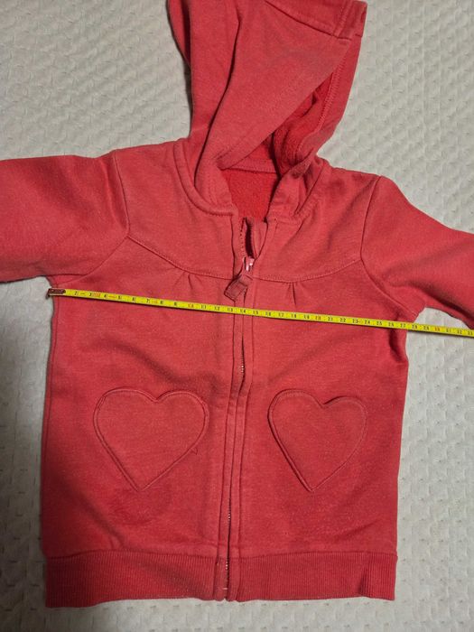 Zestaw 3 szt. bluz z kapturem 6-9m (68 - 74 cm) dziewczęce.