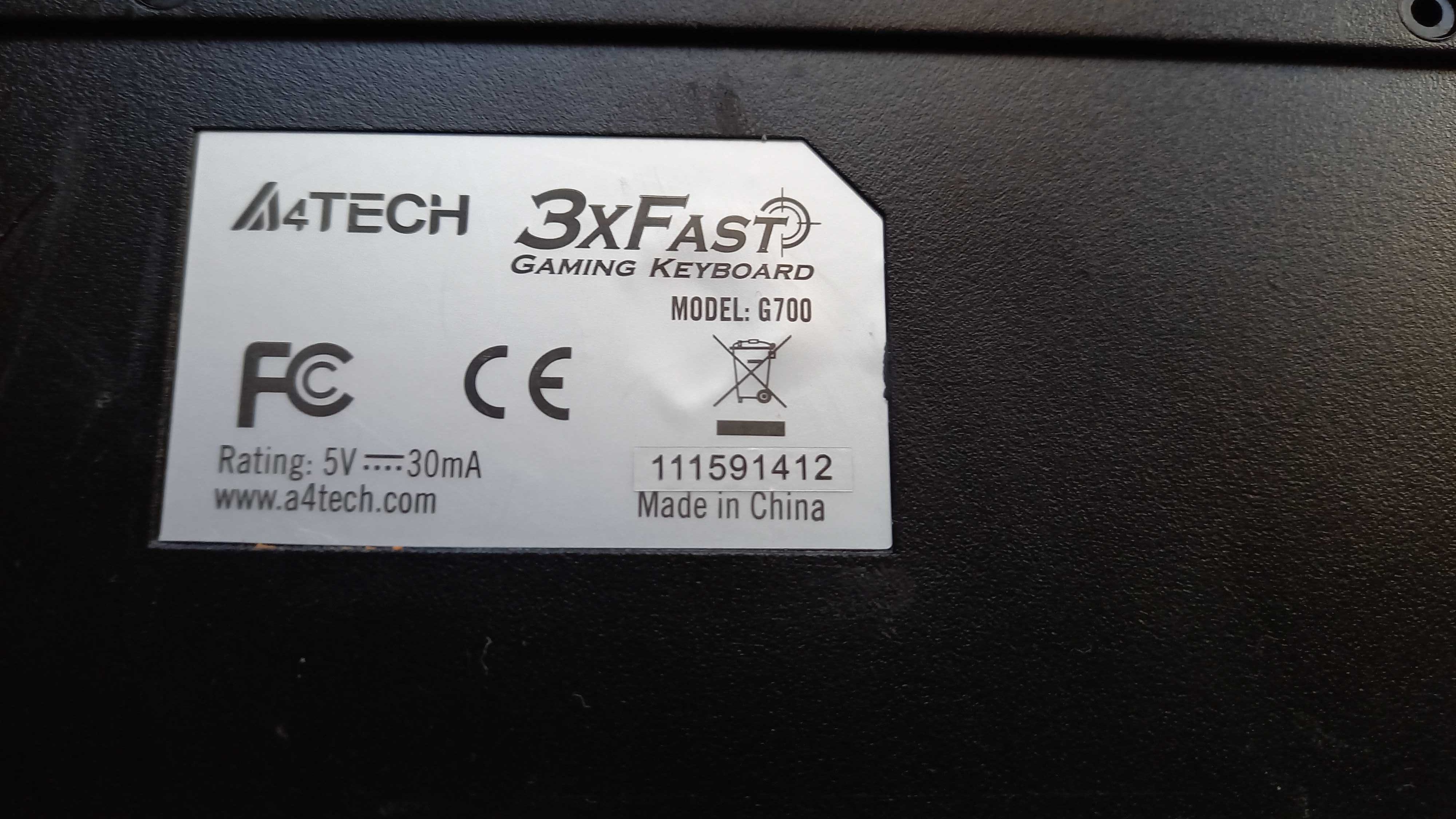Klawiatura do gier A4 Tech, Typ G700 x 7