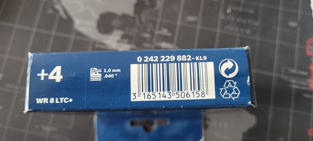 Свічка запалювання BOSCH 4шт WR8LTС +4 PLUS (3-х конт.) AUDI SEAT VW