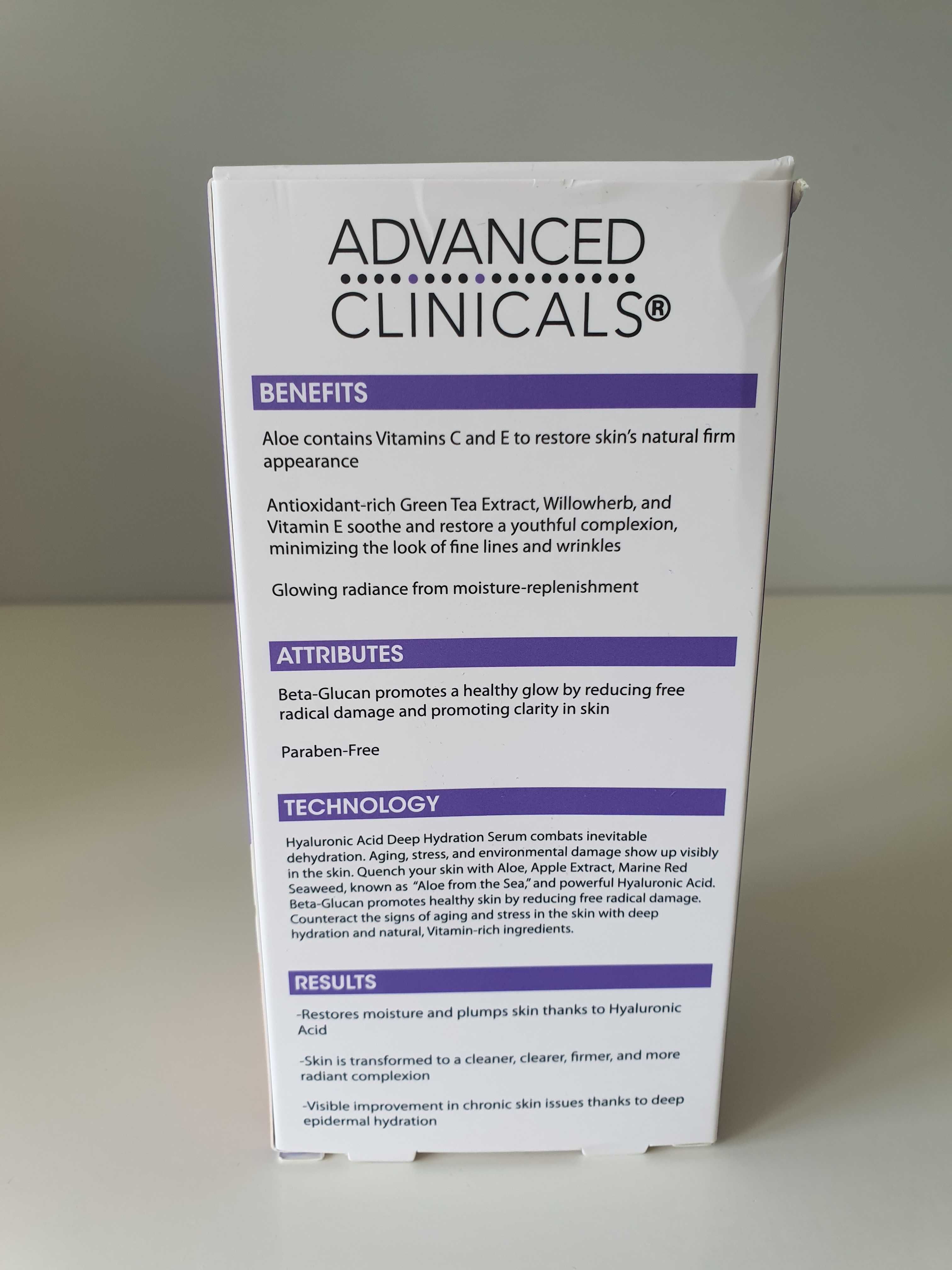 Serum z kwasem hialuronowym Advanced Clinicals 52ml NOWE