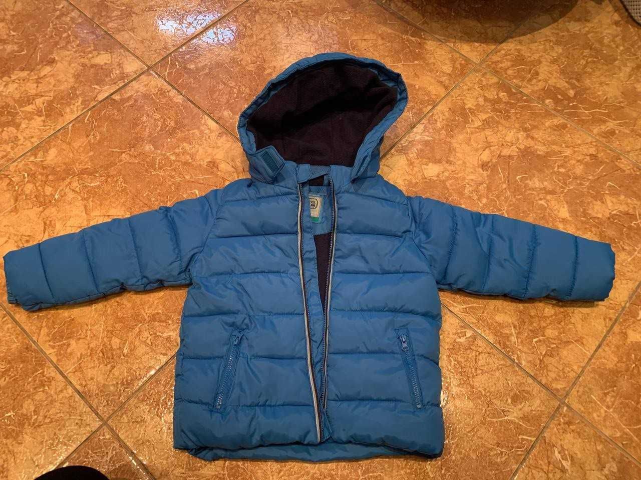Яскраво синя утеплена куртка Cool Club, зимова, 92