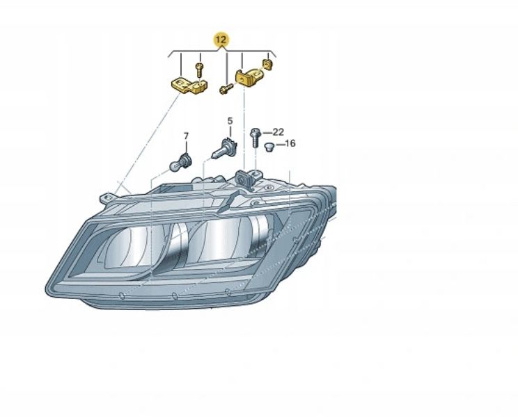 Ремкомплект кріплення фари Audi Q5 13-16 крепления фары