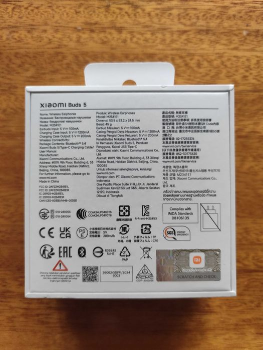 Auriculares Xiaomi Buds 5 (selados)