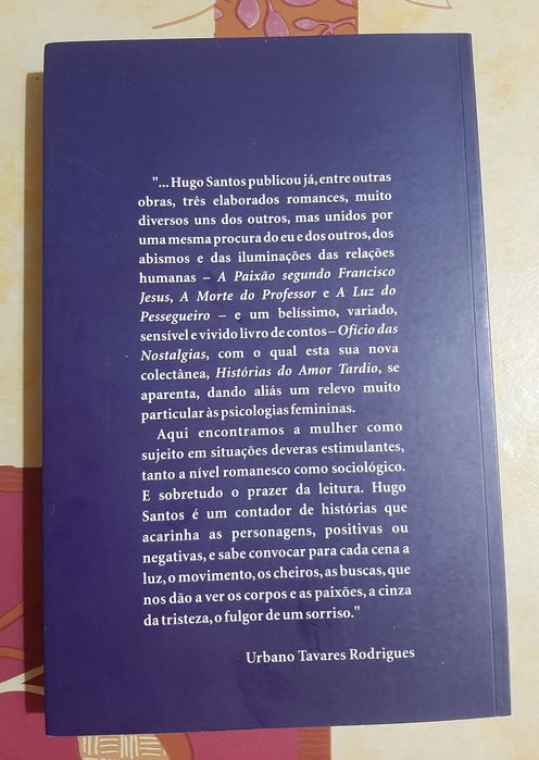 Livro "Histórias Do Amor Tardio"