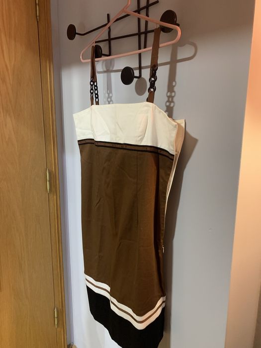 Vestido verao tecido algodao pique marca alain manoukian