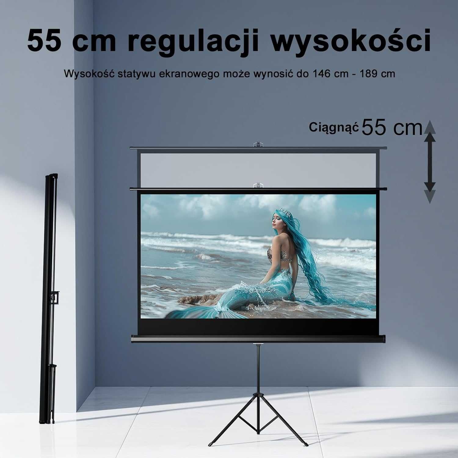 Nowy ekran projekcyjny / projektor / VISULAPEX / 80" / 16:9 !A1604!