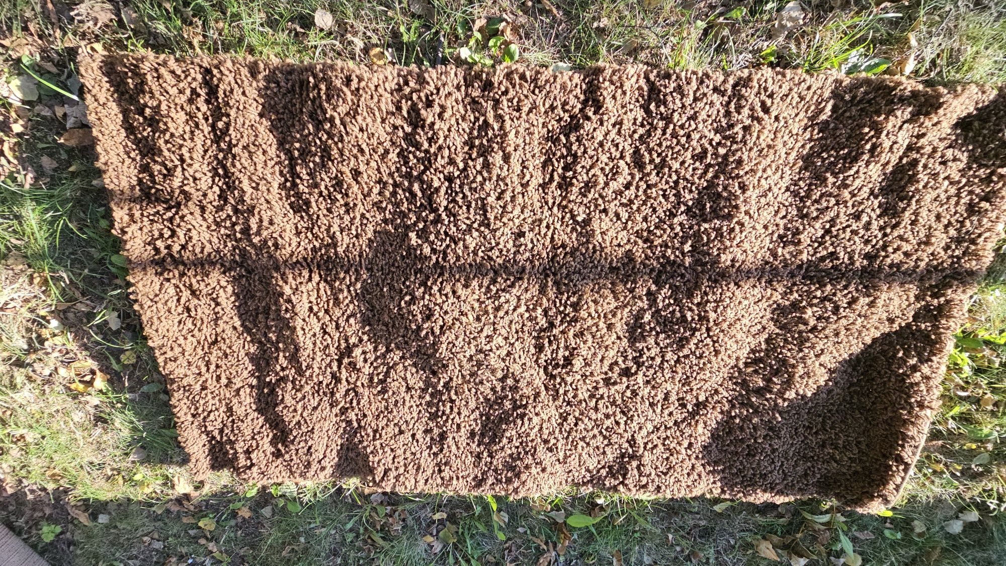 Dywan Chodnik 150x80 Brązowy Shaggy