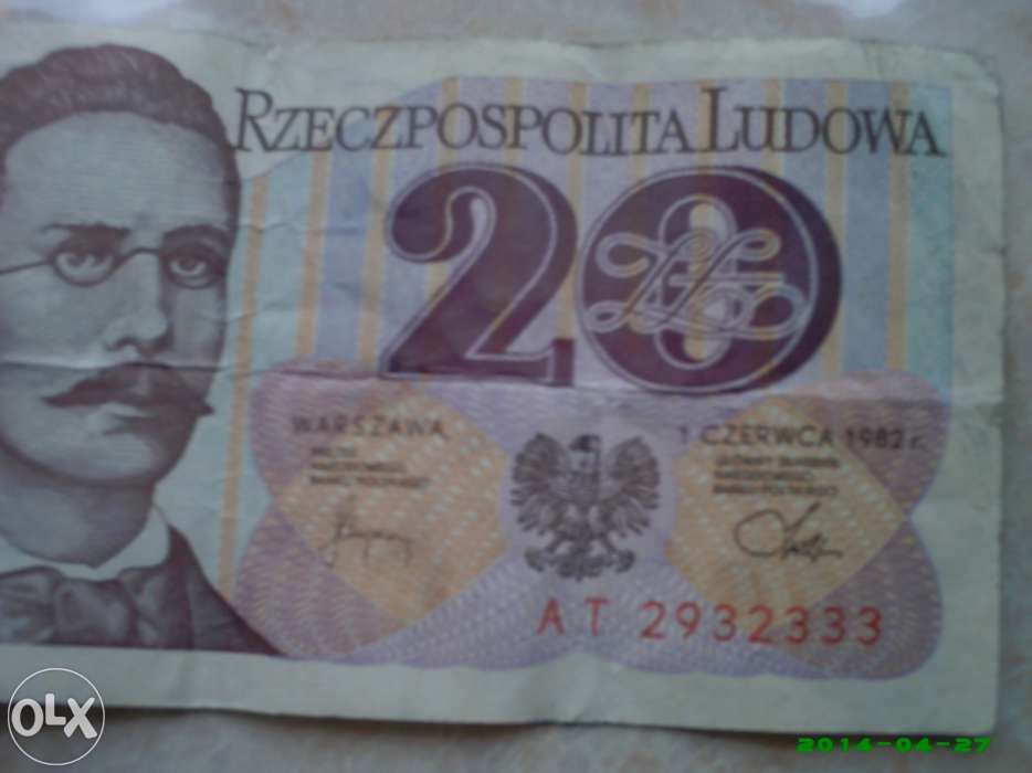 20,00 Banknot z 1982 r.
