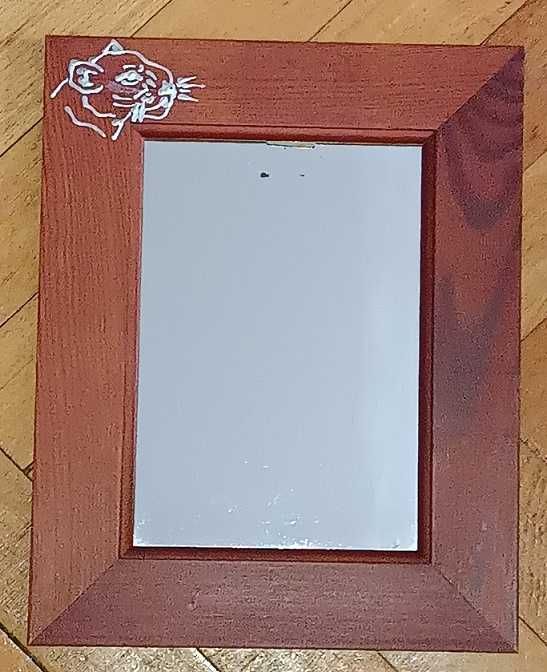lustro w ramce- ręcznie malowane