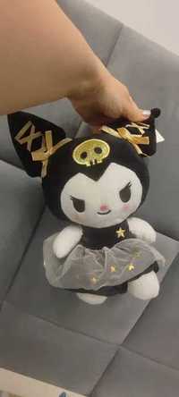 Nowa Maskotka Pluszowa Kuromi Czarno - Złota 28 cm Piękna Sanrio 066