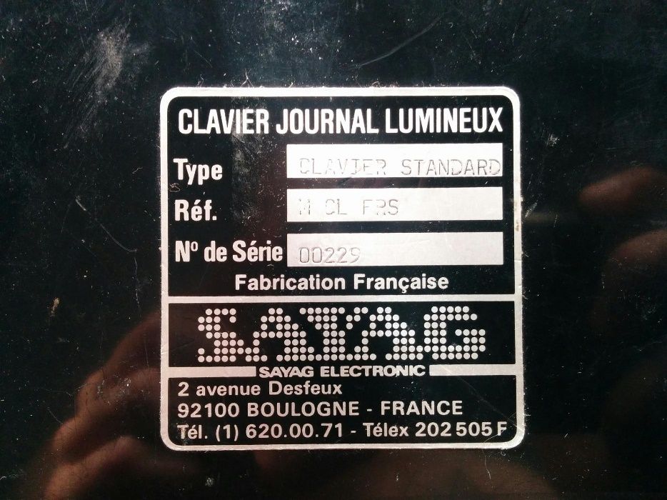 Teclado "Sayag Clavier Journal Lumineux"