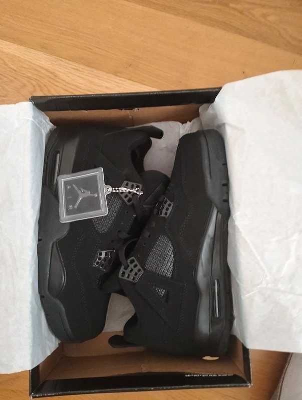 Nowość*NowyJordan4NikeAir4 BlackunisexTrampki 37.5