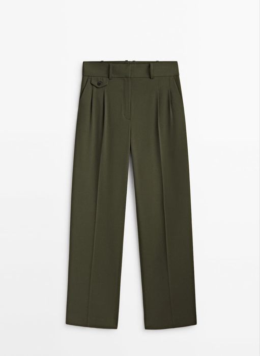 Massimo Dutti nowe spodnie 38/M brak metek zielone khaki