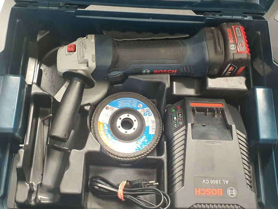 Szlifierka akumulatorowa Bosch Gws 18-125 v-li professional 4ah walizk