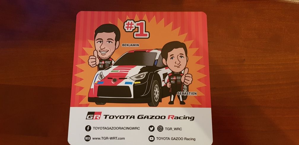 Autógrafos de Loeb, Ogier, Tanak e Petter Solberg