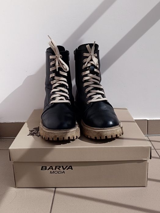 Жіночі зимові шкіряні чорні черевички 39 розмір