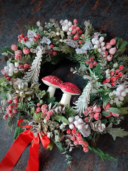 Wyjątkowy wianek świąteczny zimowy - Baśniowy Zimowy Las