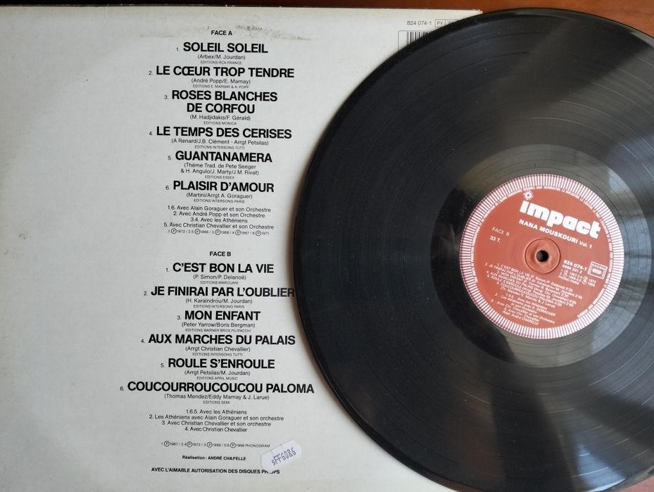 Disco de vinil LP Nana Mouskouri - Programme Plus Vol. 1