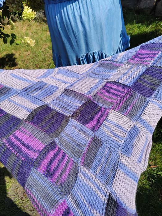 Chusta szal trójkątna handmade AA847-2