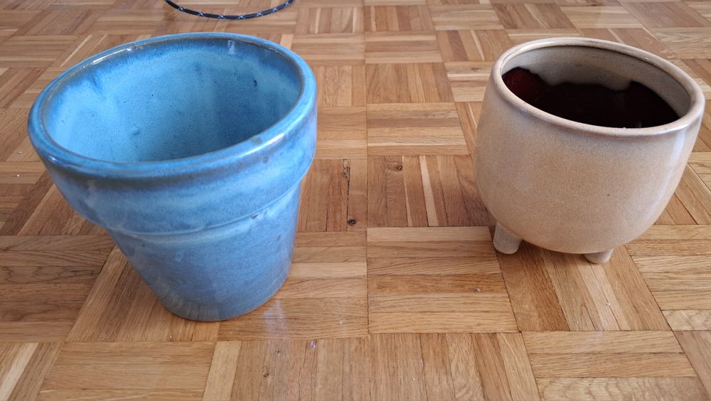 Doniczka z tkmaxx 2 sztuki petrol i bez