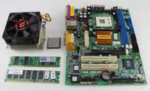 płyta główna ASROCK  GE PRO-M2 478 + procesor celeron 2.4 + ram 384mb